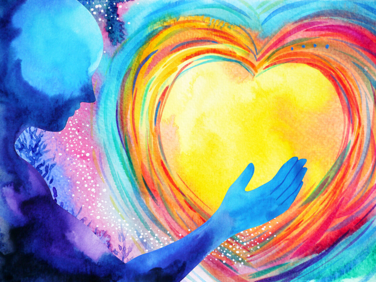 human,and,love,spirit,powerful,energy,connect,to,the,universe