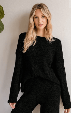 Black Chenile Sweater