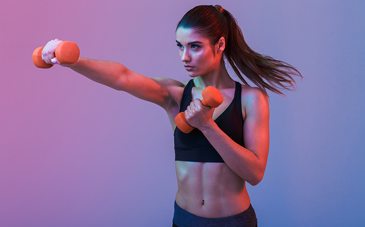 woman working out